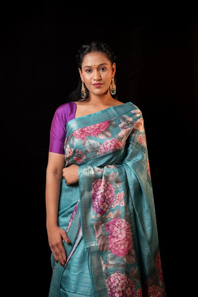 Kankavathi Silk Light Turquoise