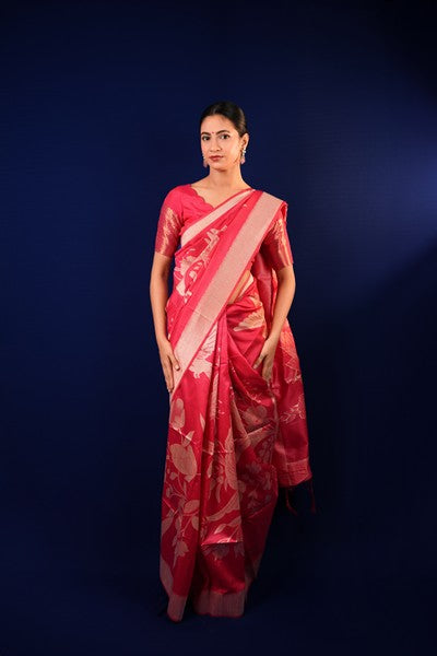 Banarasi Silk Rani Pink