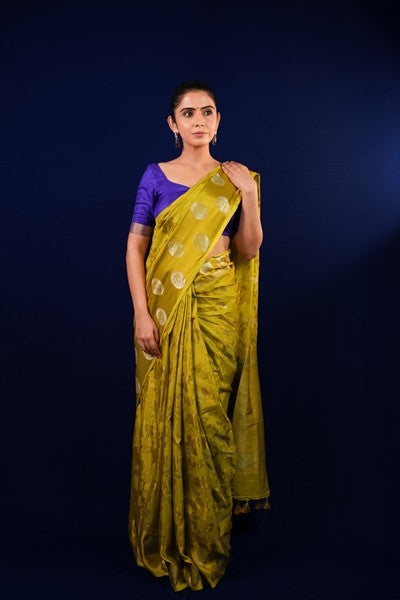 Banarasi Silk Olive Green