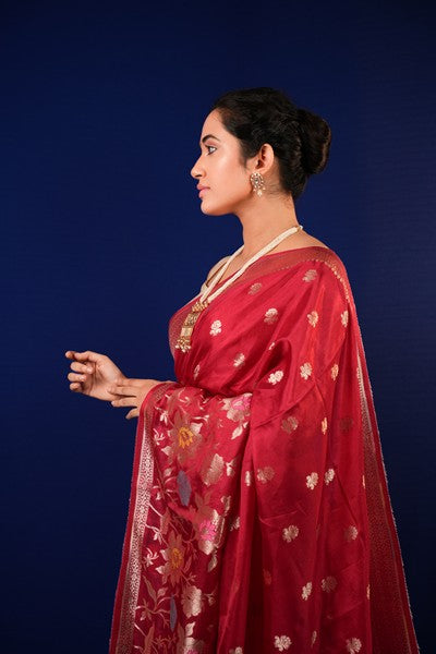 Tussar Silk Deep Maroon