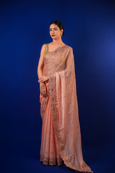 Blush Pink Silk Organza