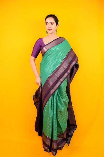 Kanchipuram Silk Luminous Green