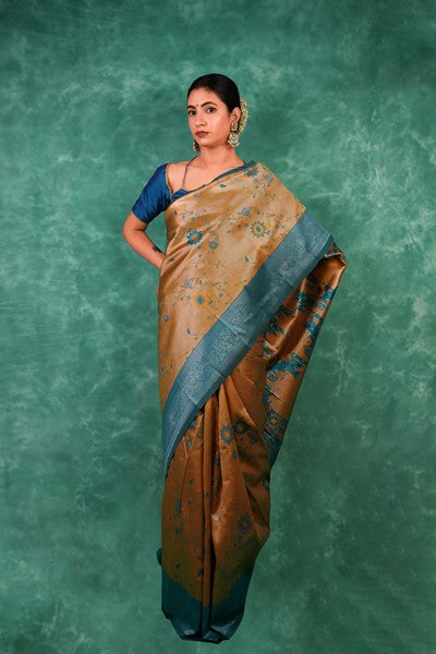 Kanjivaram Silk Light Gold