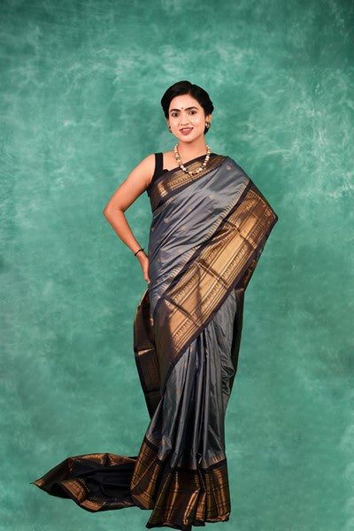 Kanjivaram Silk Gold and Black