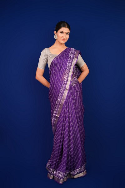 Bandhani Captivating Purple