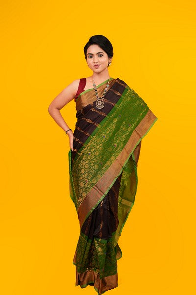 Uppada Anchulatha Emerald Green