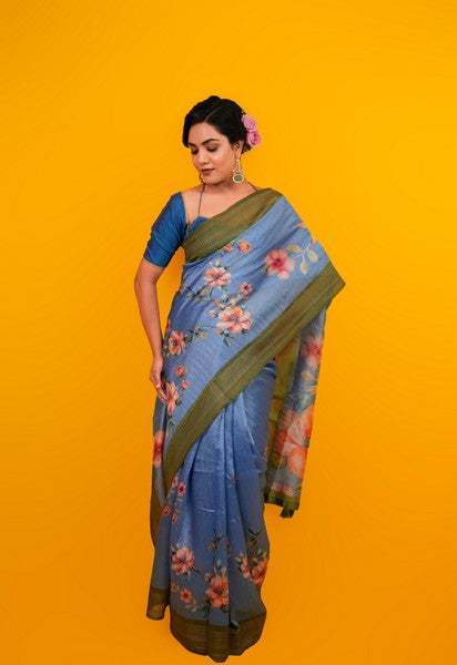 Digital Print Sky Blue