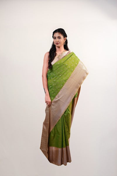 Kanchipuram Silk Lime Green