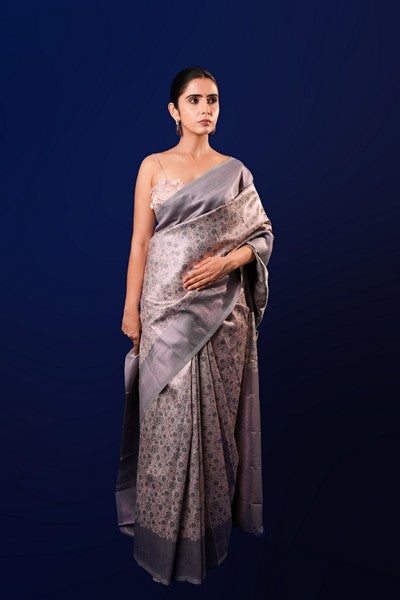 Kanchipuram Saree Lavender Grey