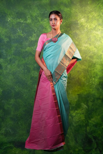 Kanchipuram Saree Aqua Blue