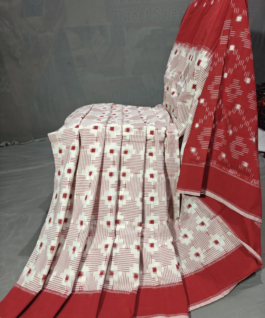 Double Ikkat Teliya Rumal Designer Sarees