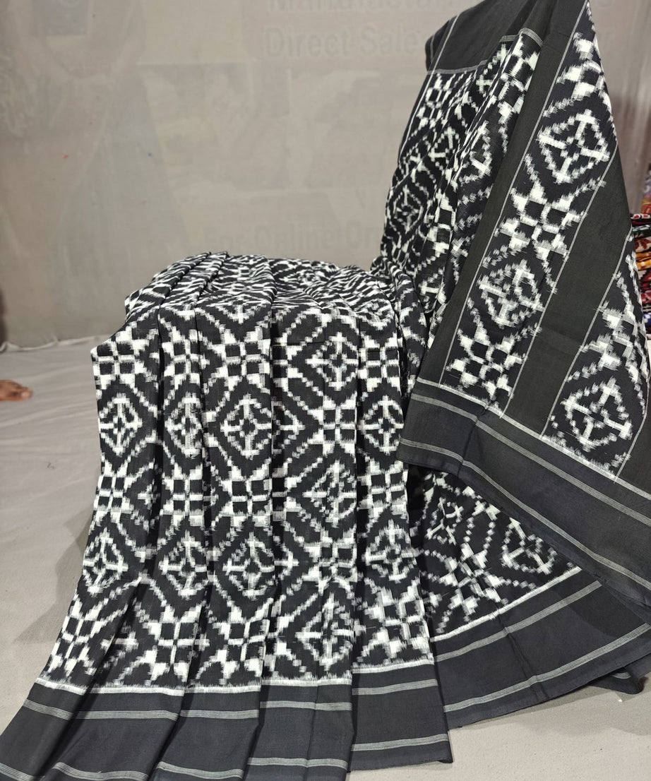 Double Ikkat Teliya Rumal Designer Sarees