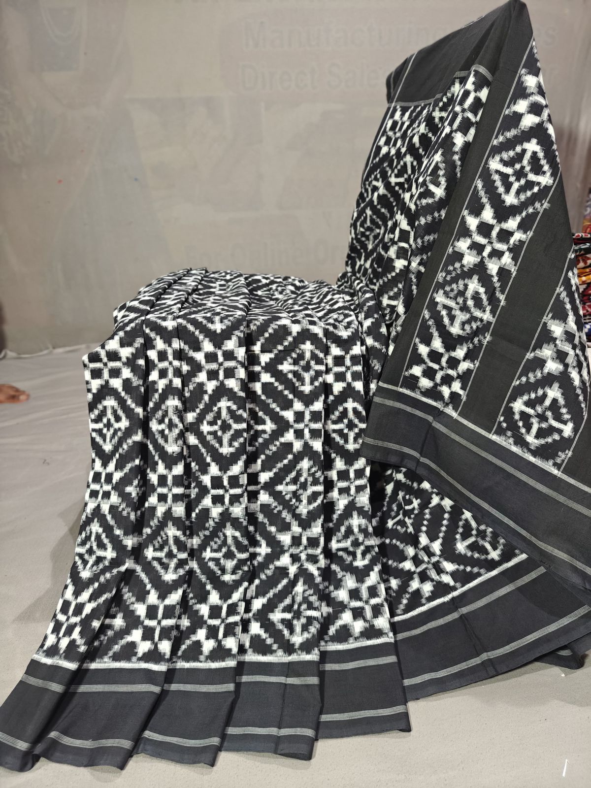 Double Ikkat Teliya Rumal Designer Sarees