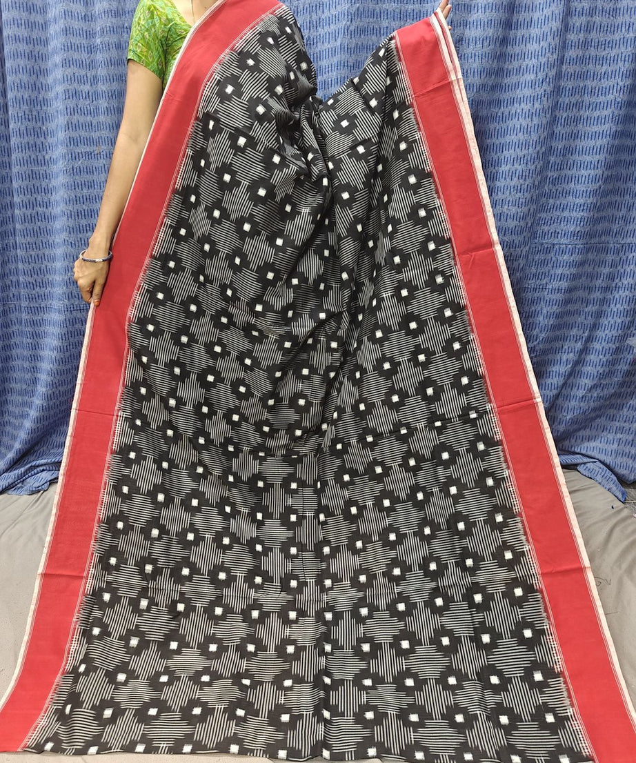 Double Ikkat Teliya Rumal Designer Sarees