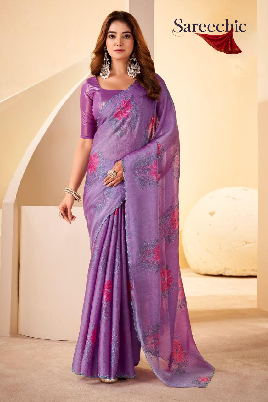 Amethyst Shimmer Saree