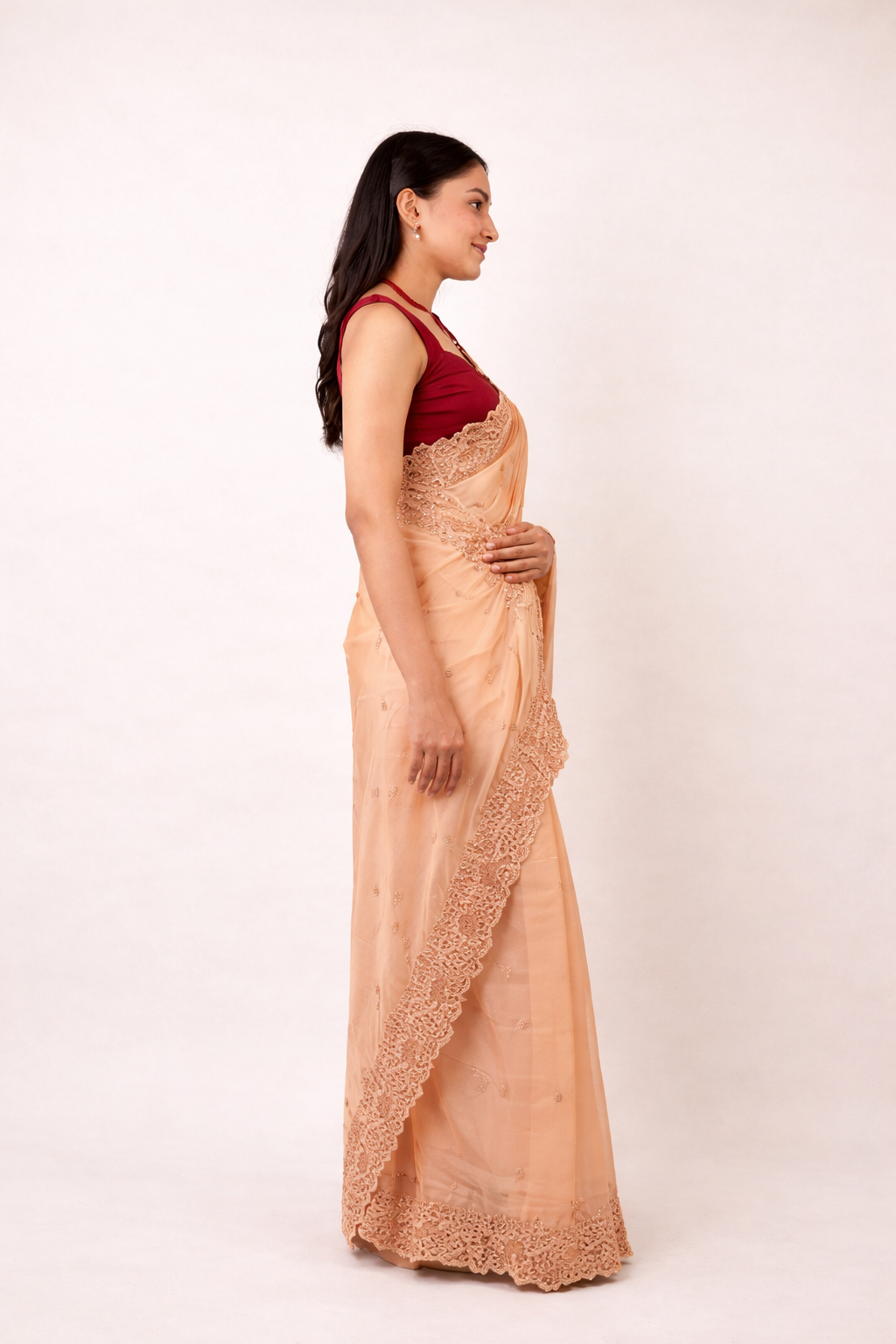 Silk Organza Soft Peach