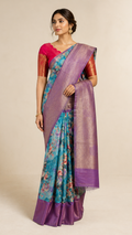 The Nila Lavender Floral Saree