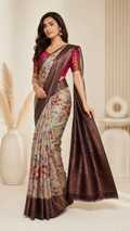 Amara Bronze Floral Saree