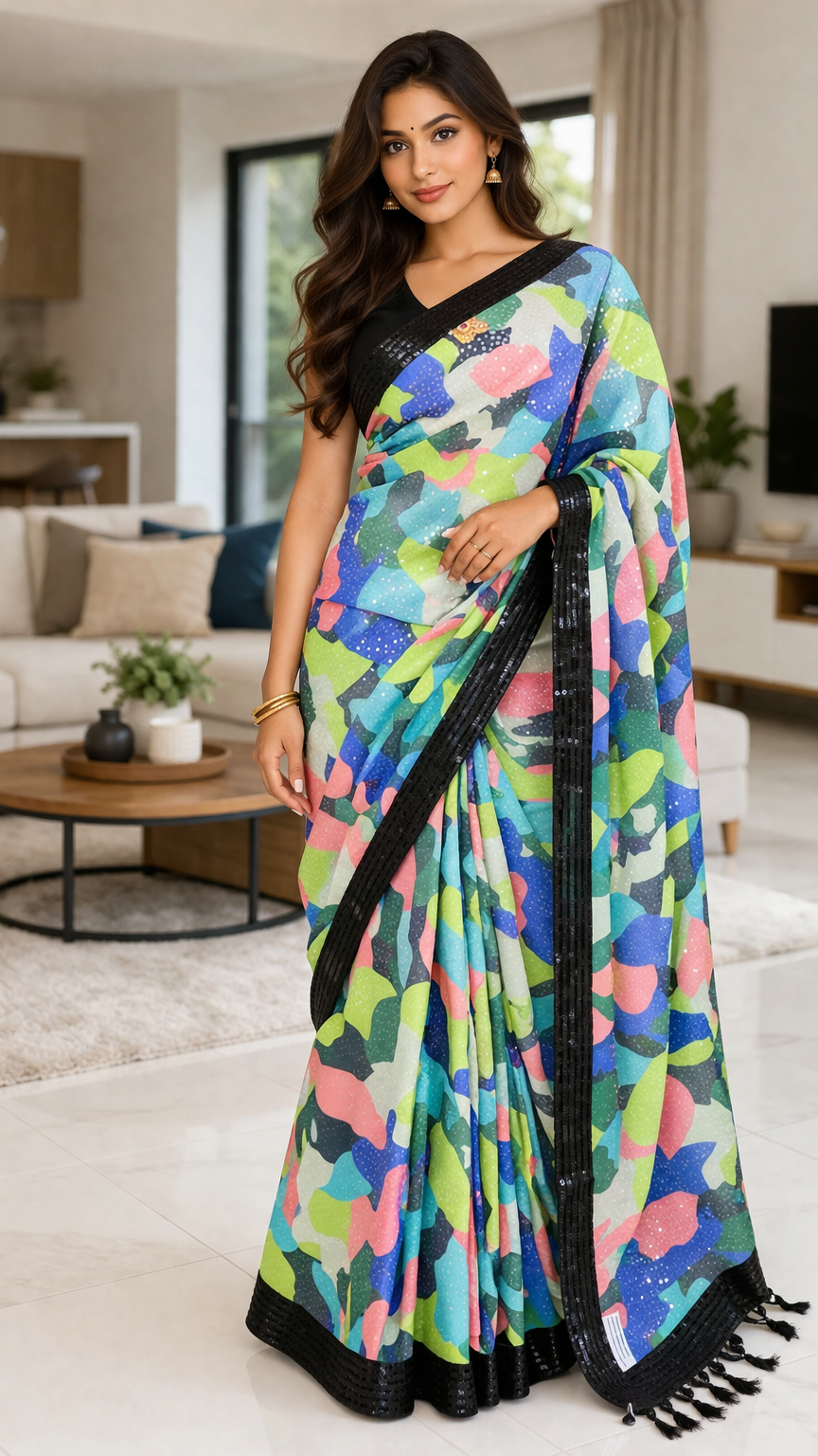 Abstract Aura Saree
