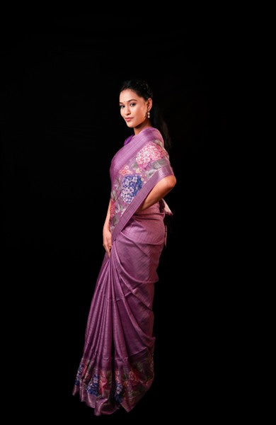 Tussar Silk Light Purple