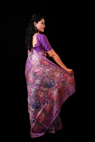 Tussar Silk Light Purple