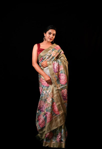 Kankavathi Silk Mix Of Beige