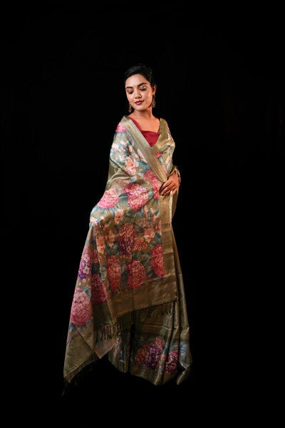 Kankavathi Silk Mix Of Beige