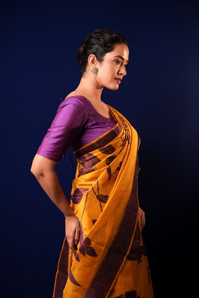 Tussar Silk Golden Yellow