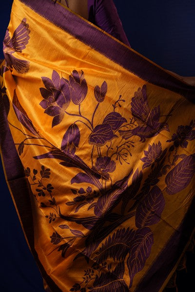 Tussar Silk Golden Yellow