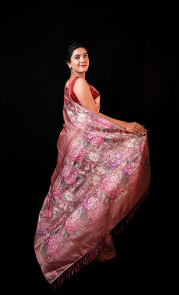 Kankavathi Silk Dusty Rose