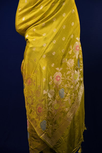 Banarasi Silk  Olive Green