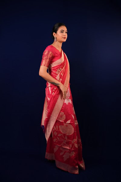 Banarasi Silk Rani Pink