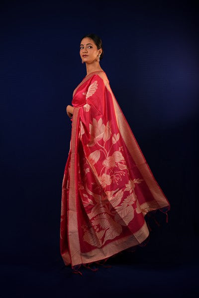 Banarasi Silk Rani Pink