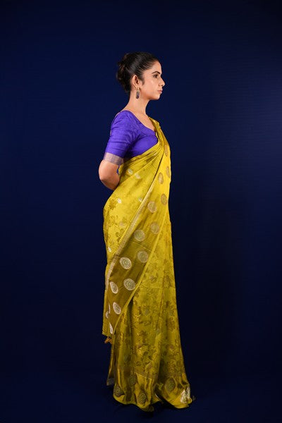 Banarasi Silk Olive Green