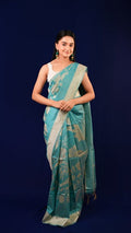 Tussar Silk Sky Blue