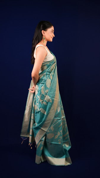 Tussar Silk Sky Blue