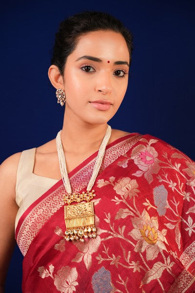 Tussar Silk Deep Maroon