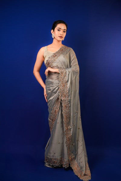 zari work sarees