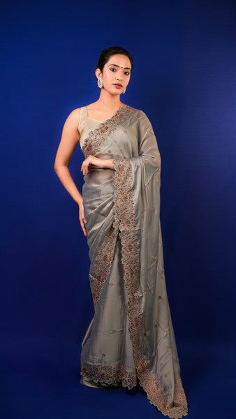 Silk Organza Soft Silver