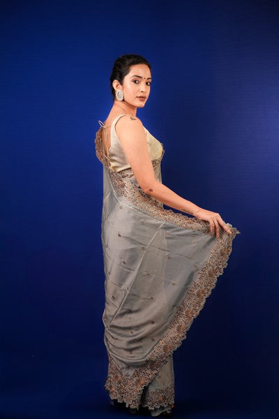 Silk Organza Soft Silver