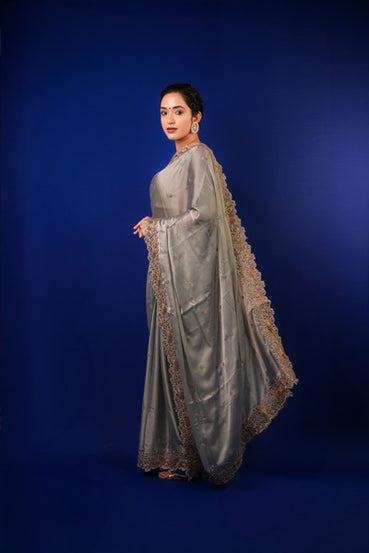 Silk Organza Soft Silver