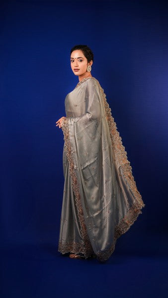Silk Organza Soft Silver
