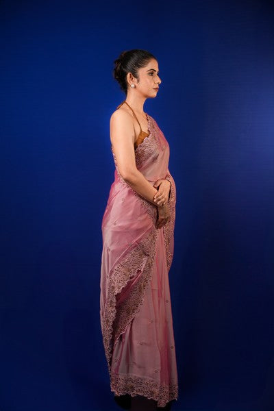 Blush Pink Silk Organza