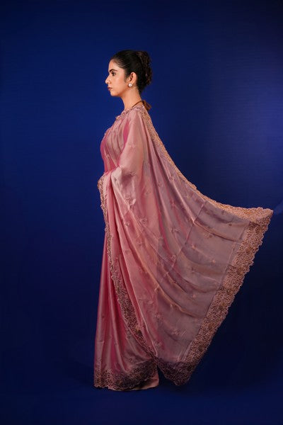 Blush Pink Silk Organza