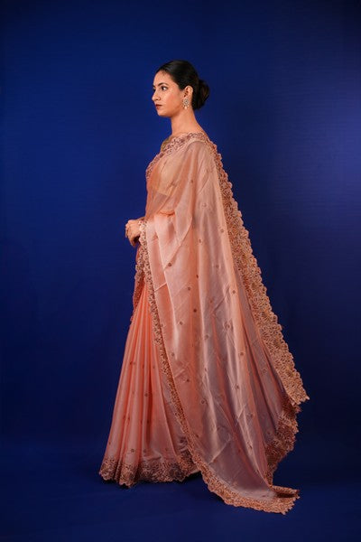 Blush Pink Silk Organza