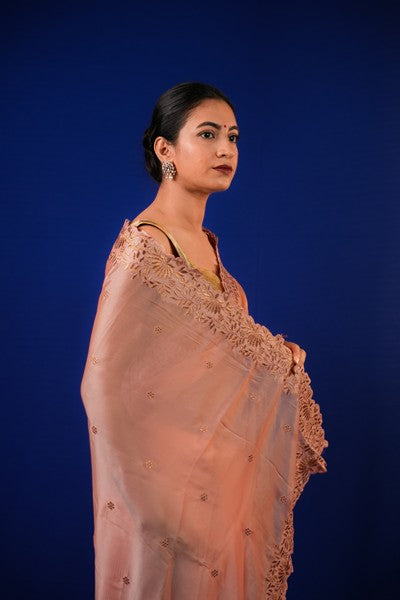 Blush Pink Silk Organza