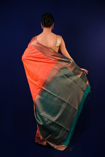 Kanjivaram Silk  Burnt Orange