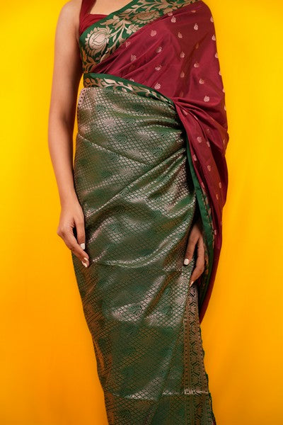 Kanjivaram Silk Forest Green