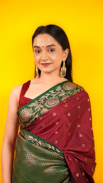 Kanjivaram Silk Forest Green