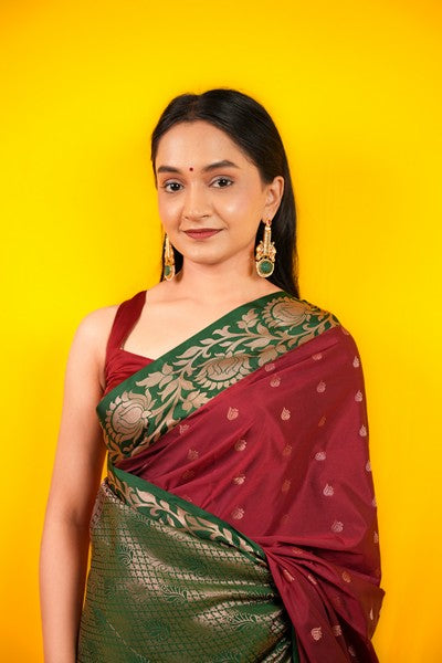 Kanjivaram Silk Forest Green